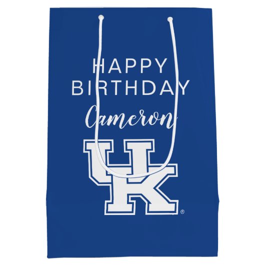 ケンタッキー|の誕生日の大学 ミディアムペーパーバッグ (裏面)
