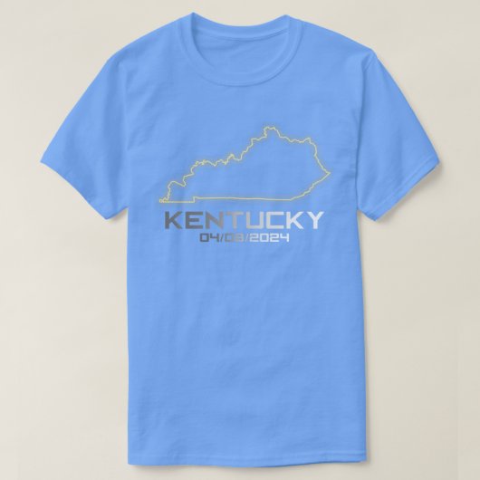 ケンタッキー・アメリカ天文学太陽の金日食2024 Tシャツ (デザイン正面)