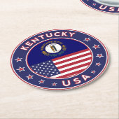 ケンタッキー、ケンタッキーの電話ケース、ケンタッキーのステッカー ラウンドペーパーコースター (アングル)