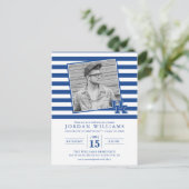 ケンタッキー ストライプ 卒業発表 案内ポストカード (スタンド正面)