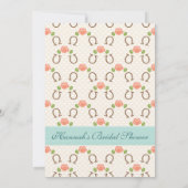 ケンタッキー・ダービーハットのブライダルシャワー招待 招待状 (裏面)