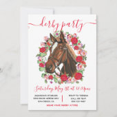 ケンタッキー・ダービーパーティー 花輪 招待状 (正面)