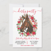 ケンタッキー・ダービーパーティー 花輪 招待状 (正面)