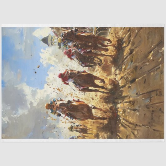 ケンタッキー・ダービー競馬デコパージュ 薄葉紙 (正面)