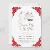 ケンタッキー・ダービー　ウェディング　ブライズシャワー　ローズ　フレーム 招待状 (正面)