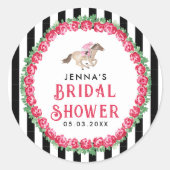 ケンタッキー・ダービー・パーティプレート 花嫁のシャワー ラウンドシール (正面)