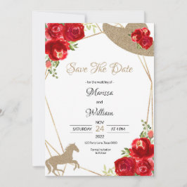 ケンタッキー・ダービー 結婚式の招待状（Save the Date） 招待状