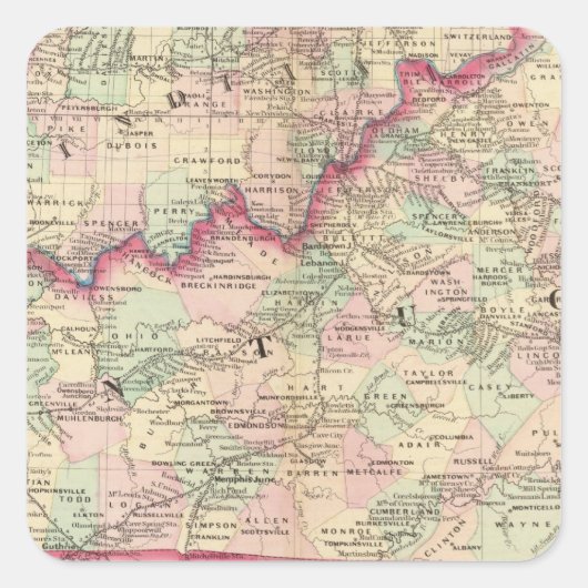 ケンタッキー、テネシー州 スクエアシール (正面)