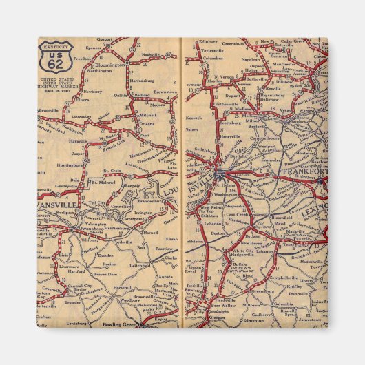 ケンタッキー、テネシー3 マグネット (正面)