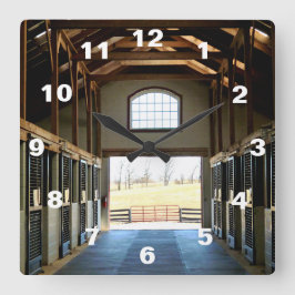 ケンタッキー・ビュー・from the Barn スクエア壁時計