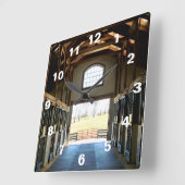 ケンタッキー・ビュー・from the Barn スクエア壁時計 (傾斜)