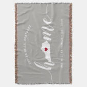 ケンタッキー ホームステート オーダーメイド スローブランケット (正面縦)