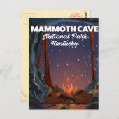 ケンタッキー・マンモス洞窟の旅行ポスター ポストカード (正面/裏面)