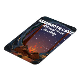 ケンタッキー・マンモス洞窟の旅行ポスター マグネット