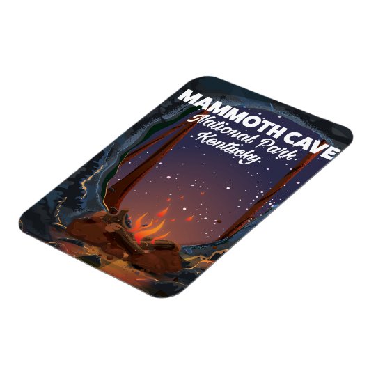 ケンタッキー・マンモス洞窟の旅行ポスター マグネット (左側)