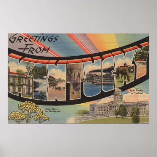 ケンタッキー(州首都/花) ポスター (正面)