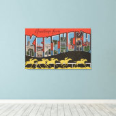 ケンタッキー（競馬シーン） – ラージレターシーン キャンバスプリント (インサイチュ (ウッドフロア))