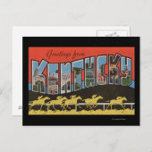 ケンタッキー(競馬シーン) – ラージレターシーン ポストカード (正面/裏面)