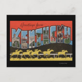 ケンタッキー(競馬シーン) – ラージレターシーン ポストカード (正面)