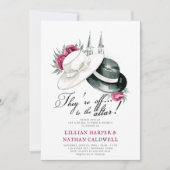 ケンタッキー・結婚ダービーブライダルシャワーバラエレガント 招待状 (正面)