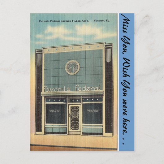 ケンタッキー、貯蓄とローン、ニューポート ポストカード (正面)