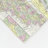 ケンタッキー(1850年)のヴィンテージの地図 フリースブランケット (角)