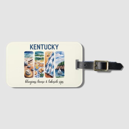 ケンタッキー – Bluegrass Breeze & Lakeside Sips ラゲッジタグ (正面横)