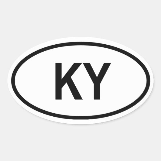 ケンタッキー「KY」 楕円形シール (正面)