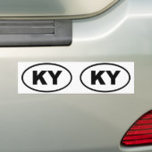 ケンタッキーKY楕円 バンパーステッカー (車上)