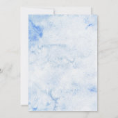 ケンダルブルーウォーターカラーエレガントな結婚式 セーブザデート (裏面)