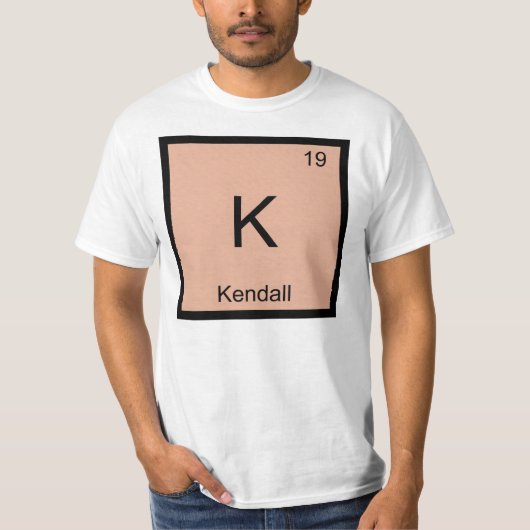 ケンダル 名前 化学 元素 周期表 Tシャツ (正面)