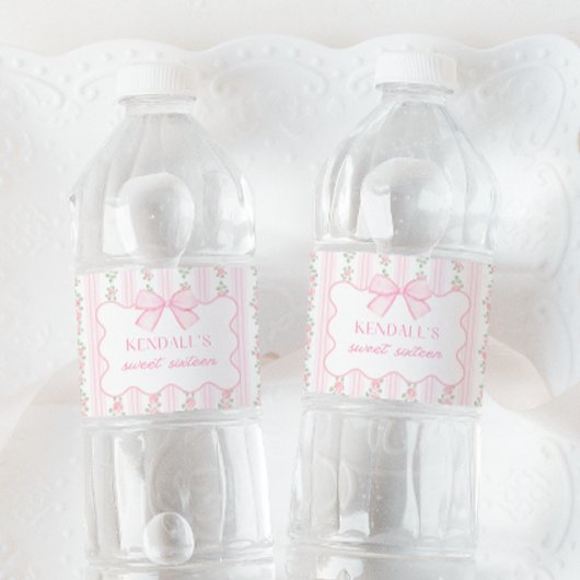 ケンダルSweet sixteen水ラベル ペットボトルラベル