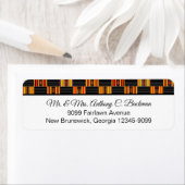 ケンテカラフルブラックピンストライプK30差出人住所 ラベル (インサイチュ)