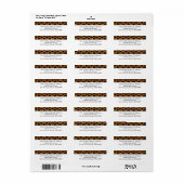 ケンテカラフルブラックピンストライプK30差出人住所 ラベル (フルシート)