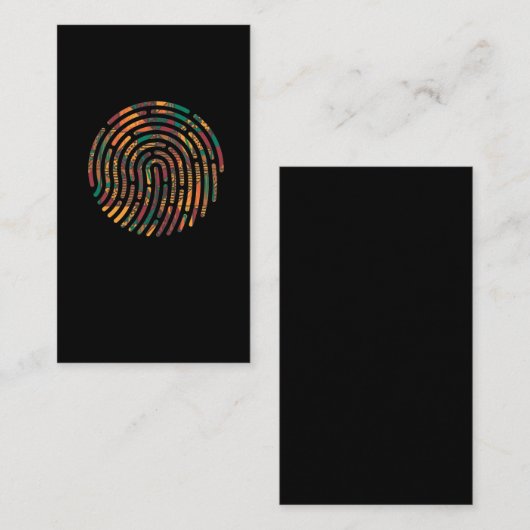 ケンテパターンアフリカガーナ指紋nwentoma 名刺 (正面/裏面)