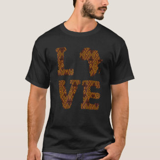 ケンテ布ダシキプリントアフリカ部族Tr Tシャツ