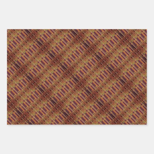 ケンテ族の民族模様 – ア鮮やかフリカの織物 ラッピングペーパーシート (正面2)