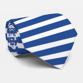 ケントの青および白く横ストライプのなタイ ネクタイ (ロール)