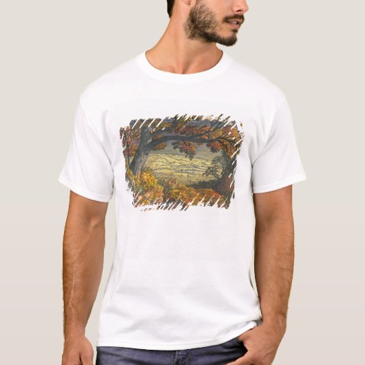 ケントのWeald、c.1827-28 (w/c及びpapのグワッシュ Tシャツ (正面)