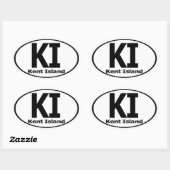 ケントアイランドデカール(4セット) 楕円形シール (シート)