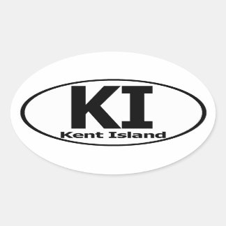 ケントアイランドデカール(4セット) 楕円形シール