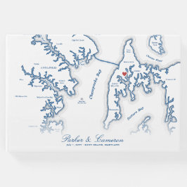 ケントアイランドメリーランドの地図デスティネーションウェディング ゲストブック