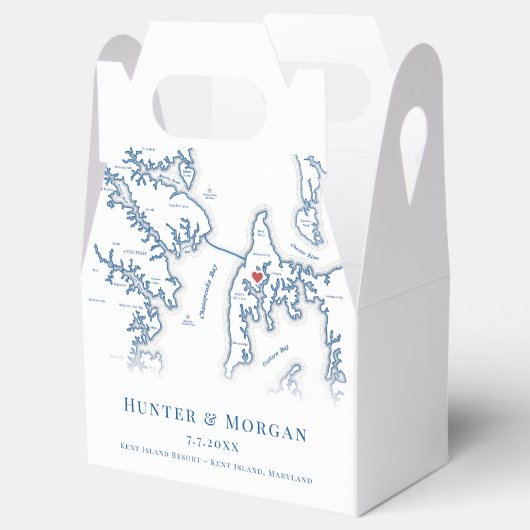 ケントアイランドメリ結婚ランドの地図エレガント フェイバーボックス (オープン)