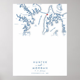 ケントアイランドMDの結婚ゲストブモダンックポスター ポスター