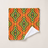 ケントカラフル民族様式 バスタオルセット (ウォッシュタオル)