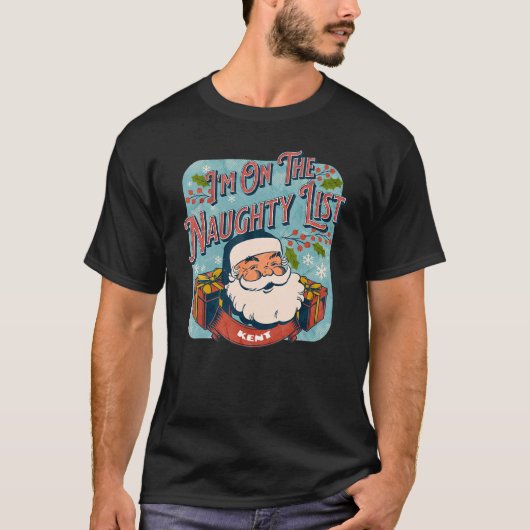 ケントクリスマスリいけなストサンタクリスマスの休日 Tシャツ (正面)