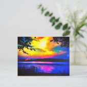 ケントレイクサンセットブライトハガキ ポストカード (スタンド正面)