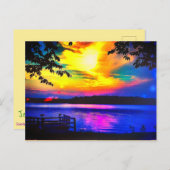 ケントレイクサンセットブライトハガキ ポストカード (正面/裏面)