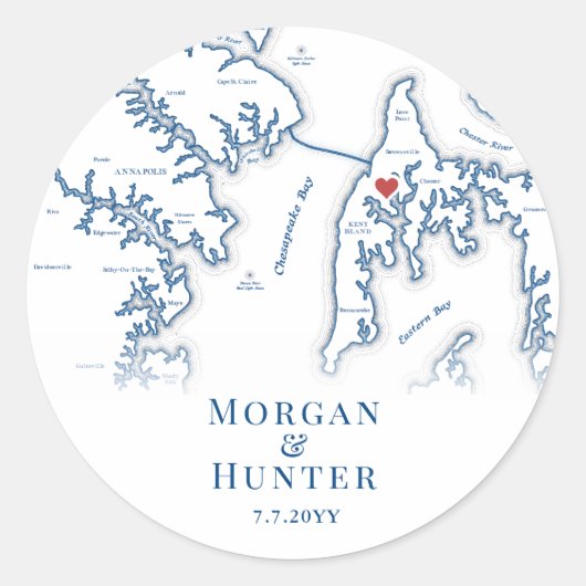 ケント島の宛先ウェディングマエレガントップのお気に入り ラウンドシール (正面)