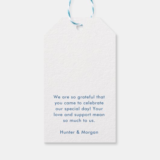 ケント島の目的地のウェディングウェルカム ギフトタグ (裏面)